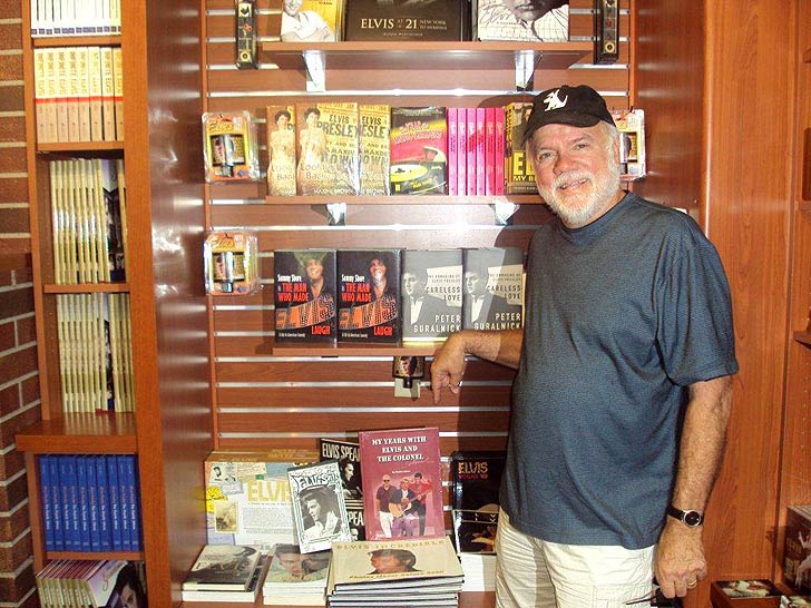 Author Charles Stone in the giftshop of Elvis Presley Enterprises, Memphis, TN